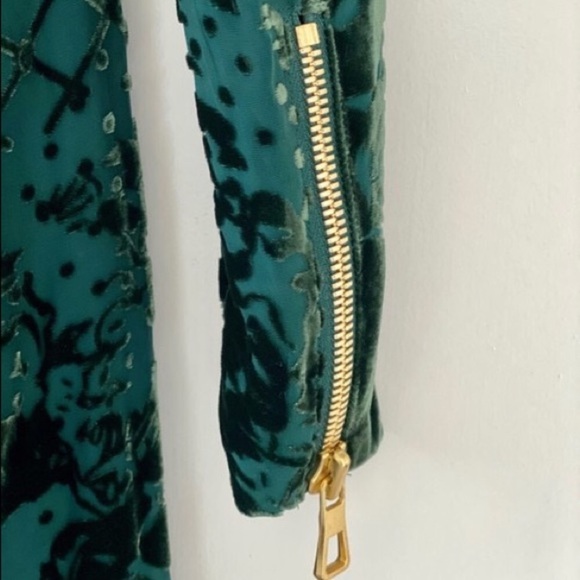 *SOLD* Authentic Balmain x H&M Green Velvet Dress - Picture 7 of 10